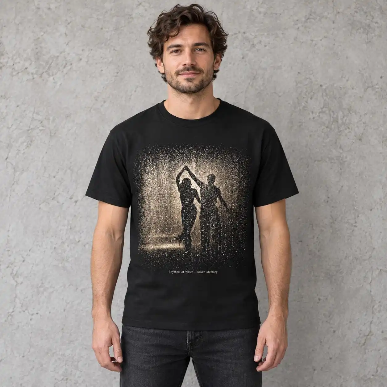 Dancing Couple Vintage Retro Rain Graphic T-Shirt Cotton Men Women Streetwear Tee