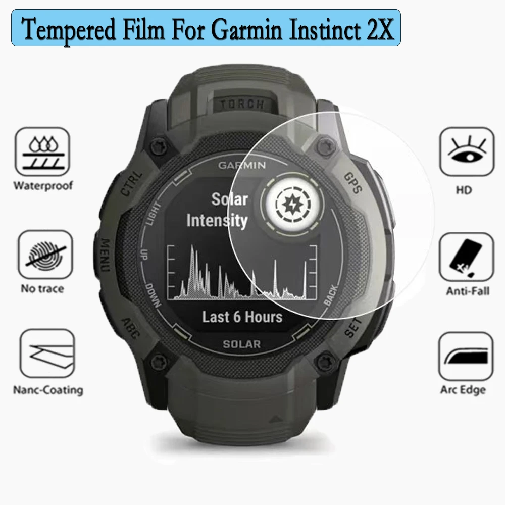 Película de vidrio templado para Garmin Instinct 2X, Protector de pantalla completa resistente a grietas, accesorios de reloj, 2/4 piezas