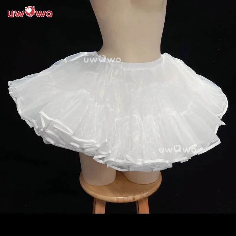 LQUWOWO ثوب نسائي كرينولين جينشين سلسلة ثوب نسائي عالمي أسود أبيض خادمة أفضل مباراة ثوب نسائي