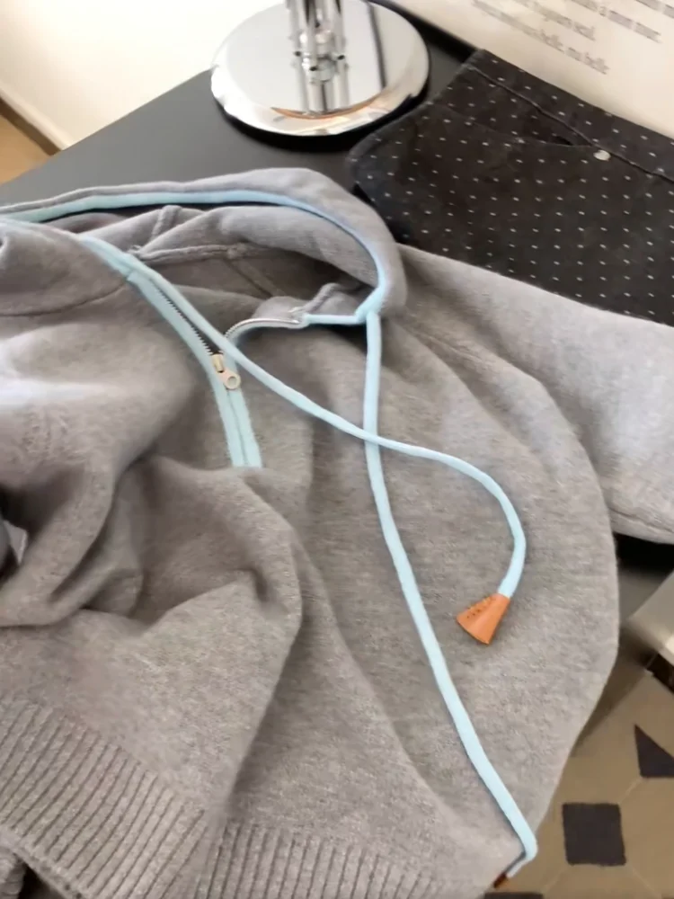 Trendy ort gebreide trui dames herfst winter nieuwe Sle casual chique kleur Blo hoodie faionable veelzijdige top voor meisjes