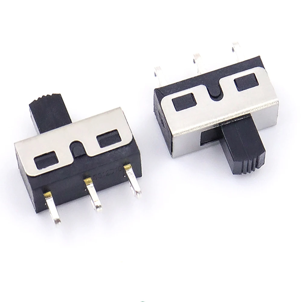 

100pcs Two speed toggle switch, three pin hole high current SS-12E08 vertical hair straightener recording pen switch