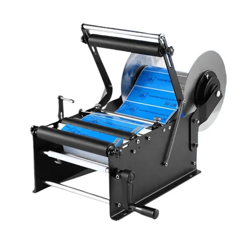 Adhesive Sticker Handle Small Jar Plastic Round Bottle Paper Labeler Semi-Auto Labelling Machine Mini Manual Labeling Machine