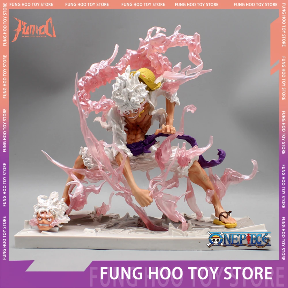 

23cm One Piece Figures Luffy Figure Nika Luffy Anime Figure Pvc Gk Statue Iron Curtain Series Awaken Warm Blood Model Toy Gifts