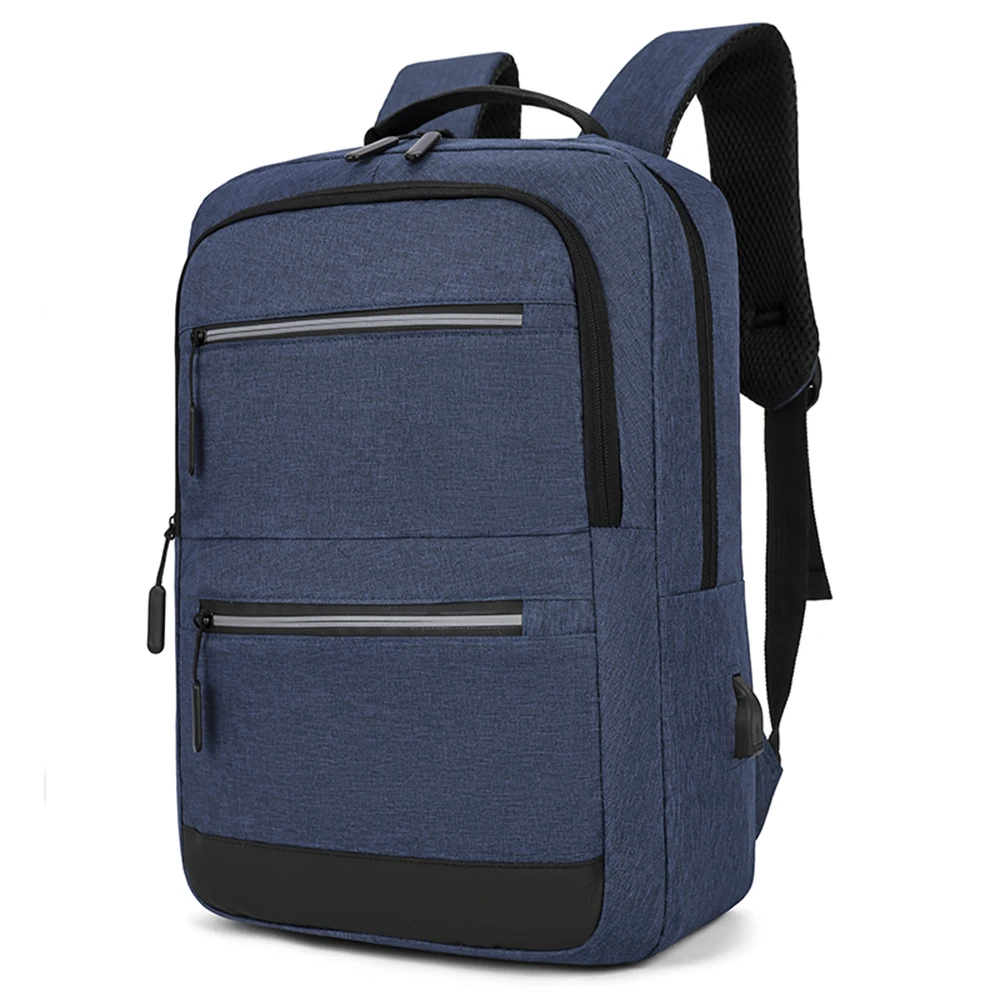 15.6-Inch Laptop Computer and Tablet Backpack,Multi-Pocket, Water-Resistant Oxford Fabric Reflective Strip, USB Interface Bag