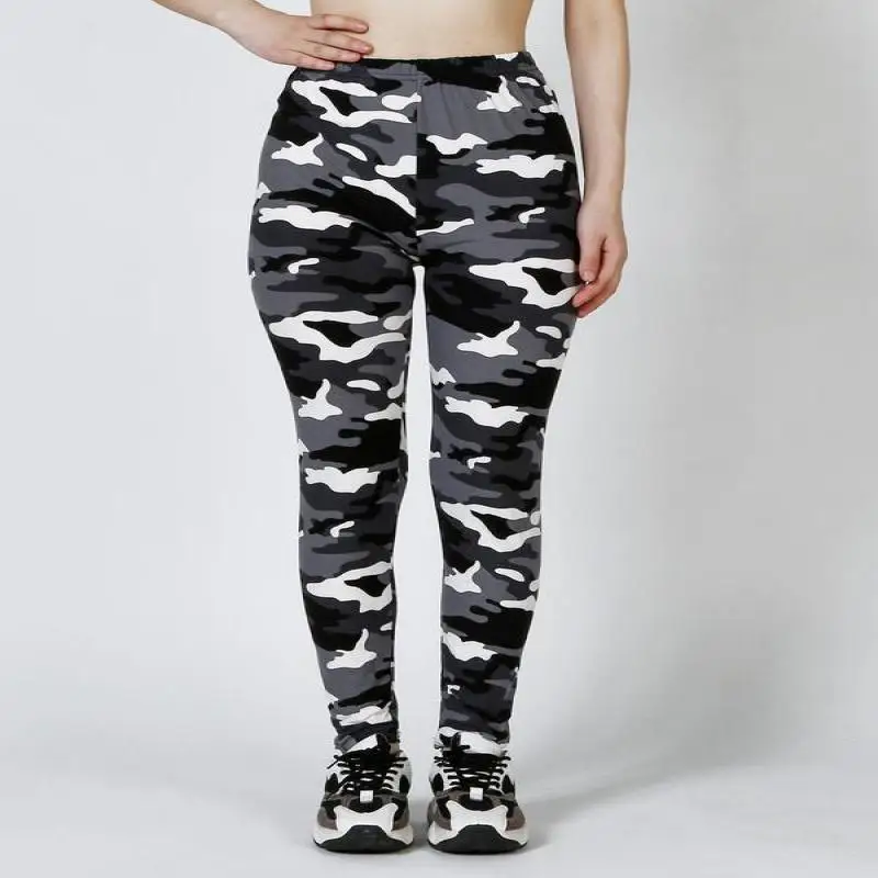 Camouflage Print Leggings Women's Printed Trousers Neutral Gender Spring Seasonal Fashion Outerwear Bottoms Casual Pants