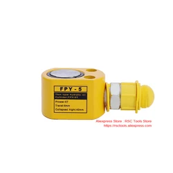 Super Thin Type Hydraulic Cylinder FPY-5 Hydraulic Jack with Height of 40mm, Work Travel of 6mm with 5T