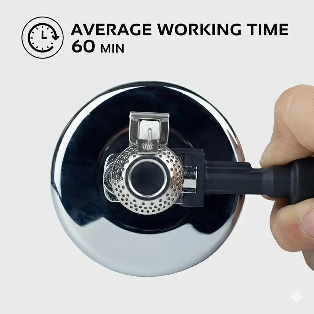 Portable Butane Torch Burner for Coffee & Cooking - Adjustable Flame, Refillable Tabletop Burner