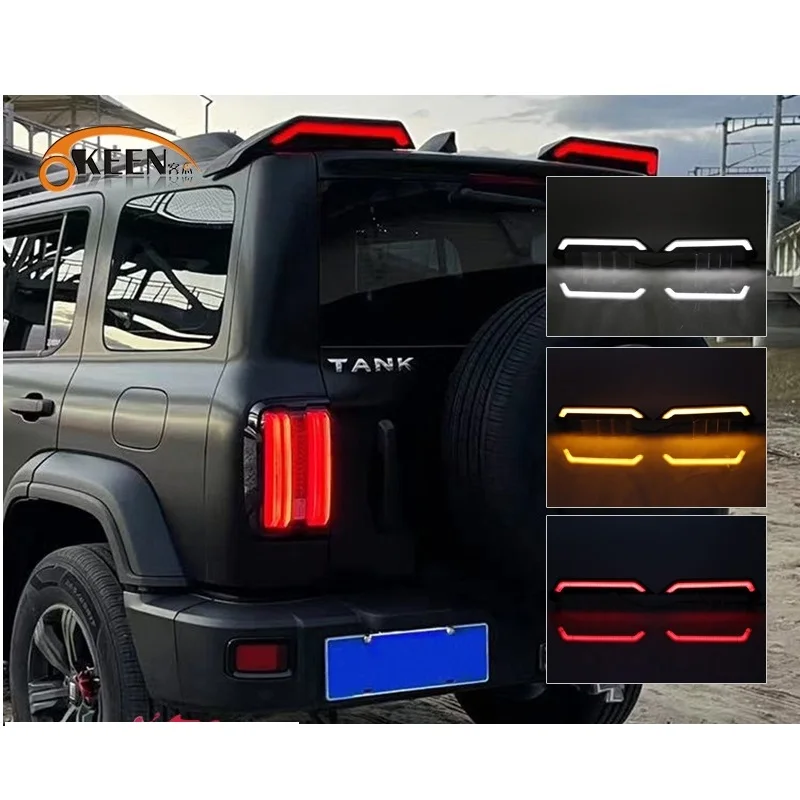 Hur 300 BJ40C es adecuado para coches tanque Wrangler. La parte superior trasera de tres colores se ajusta a una decoración exterior de ala superior de color claro