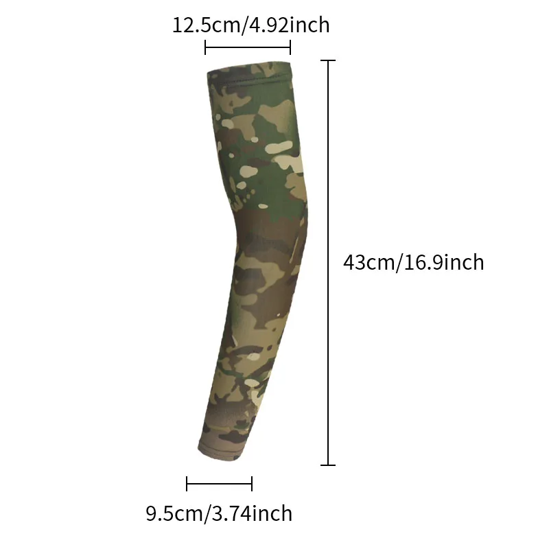 Camouflage Ice Silk Sleeve Cover Men Women Sun Protection Windproof Arm Sleeves Oversleeve