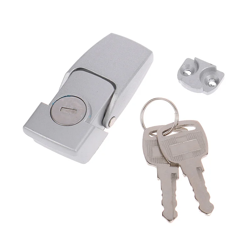 1set Cabinet Black Sliver Coated Metal Hasp Latch DK604 Security Toggle Lock With Two Keys