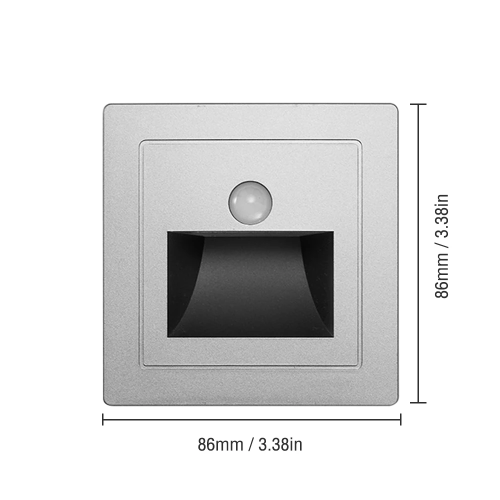 Sensore di movimento a infrarossi luci per scale lampada da parete per scale per interni ed esterni lampada da incasso a LED per scale decorazione