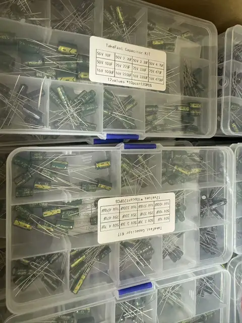 120PCS Takefast 16V 25V 50V Aluminum Electrolytic Capacitors Kit 12 Values 1uF-470uF 0.22uF-470uF DIP Electrolyte Capacitor 6 120PCS Takefast 16V 25V 50V Aluminum Electrolytic Capacitors Kit 12 Values 1uF-470uF 0.22uF-470uF DIP Electrolyte Capacitor 6