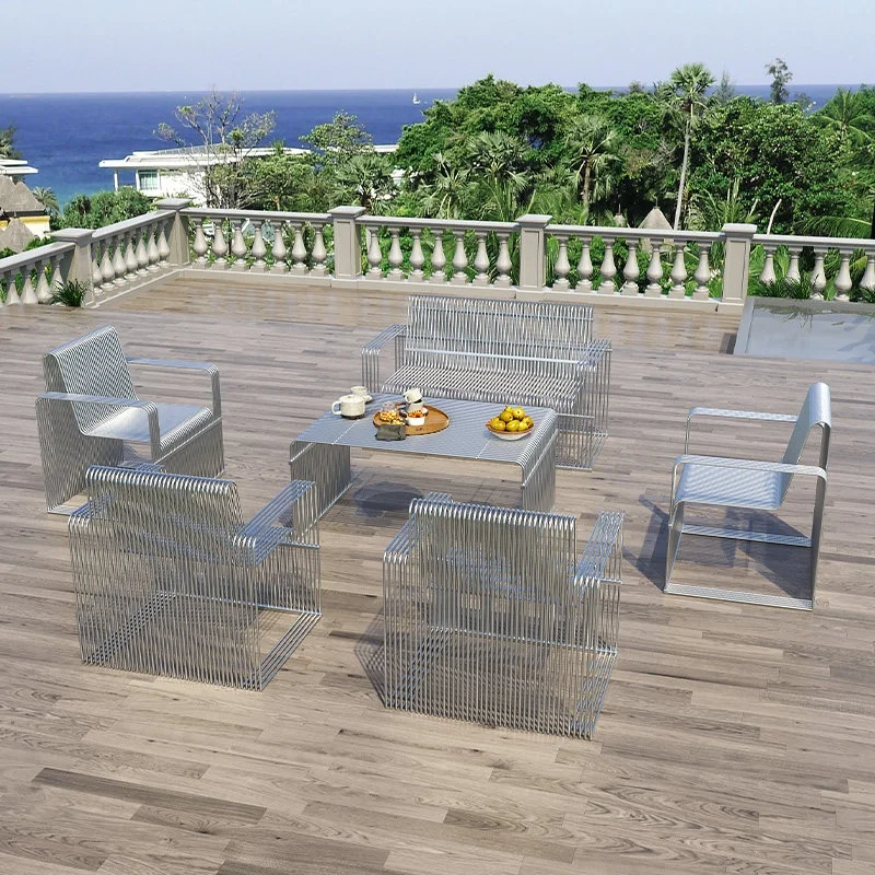 &Stainless Steel Coffee Table Chairs-Movable Multi-Purpose Modern Minimalist Design Living Room Furniture for Milk Tea Coffee