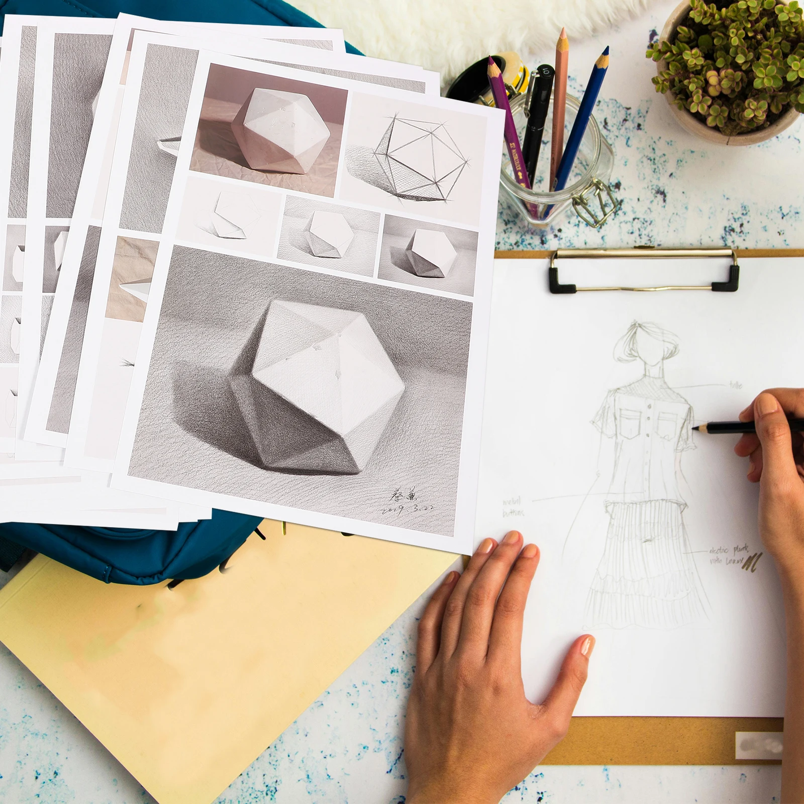 1 كتاب رسم مخطوطة يتميز بطاقات تدريب بتقنيات خطوة بخطوة لجميع مستويات المهارة، شكل نسخ ورقي سهل الحمل