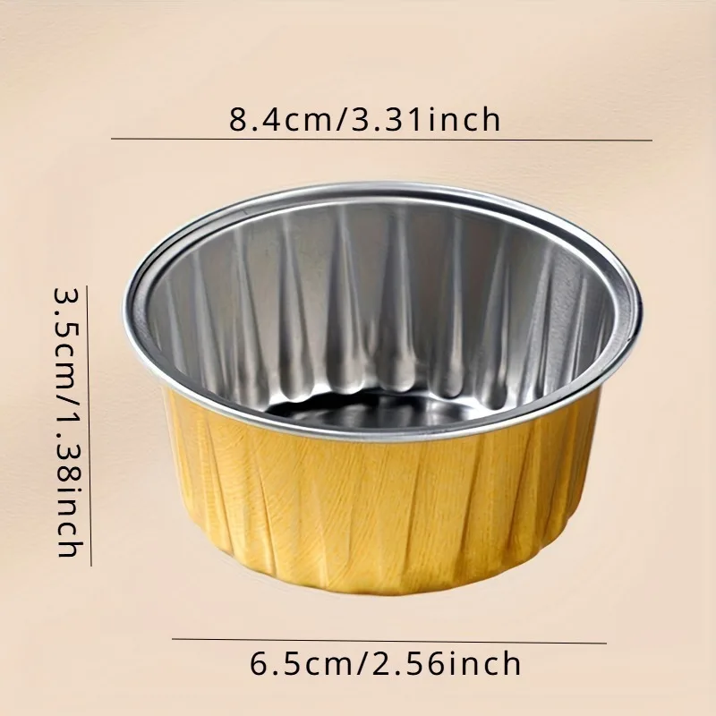 Kitchen Air Fryer Baking Tin Foil Box Barbecue Egg Tart Pudding Tray for Restaurant/commercial Use (without Lid)