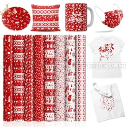 Lucky Goddness 8 Pcs 12*12 IN Christmas Pattern Sublimation Paper Vinyl for Joy Suitable T-shirt Infusible Transfer Ink