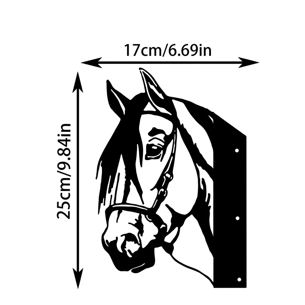 1 szt. Kształt konia żelazna sylwetka, ogrodowa Ornament do ogrodzenia, dekoracja artystyczny dom ścienna do dekoracje na przyjęcie ogrodowe