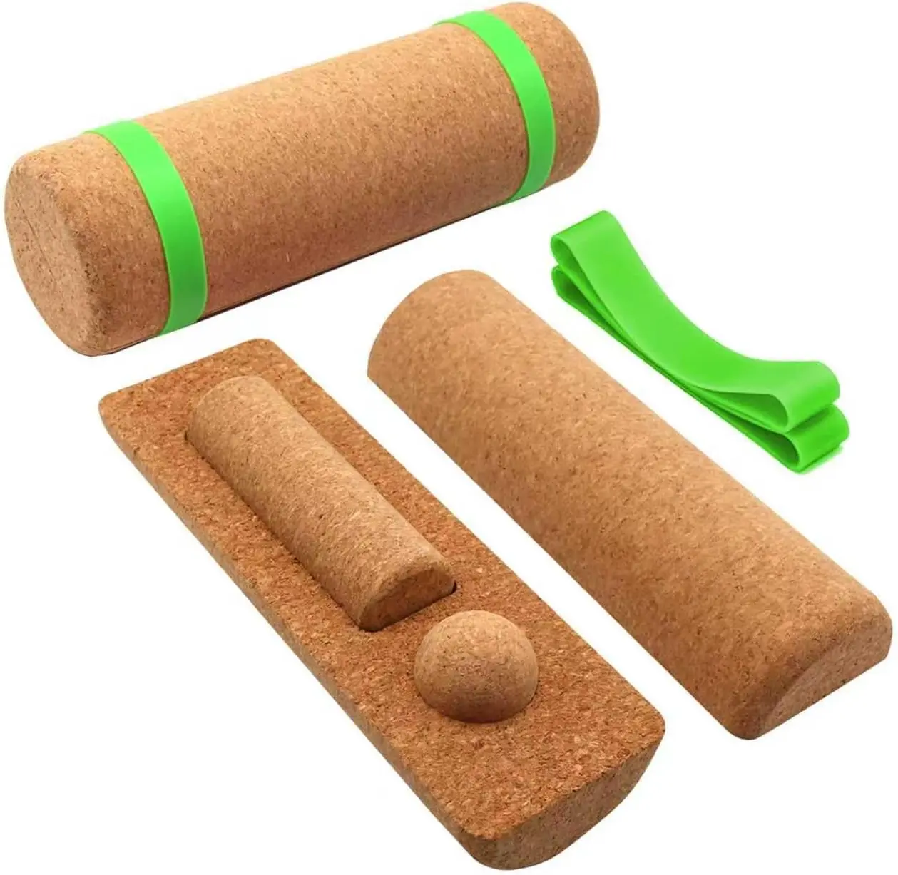 

Cork Balance Board Foot Balance Cork Roller Premium Cork Wobble Board for Foot and Ankle Strengthening Yoga Balance Trainer Kit