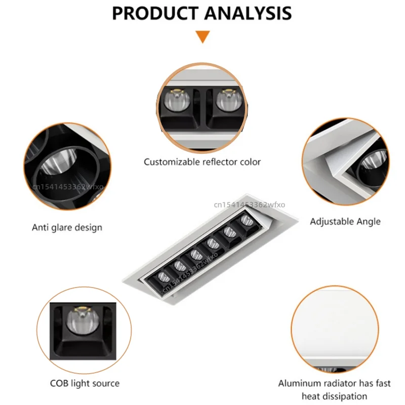 Bild 5: Smarte Tuya DALI Mini-Downlights, LED-Spotlights, Einbau-Deckenleuchten, COB-Gitterleuchten, Wohnzimmer-Innenbeleuchtung