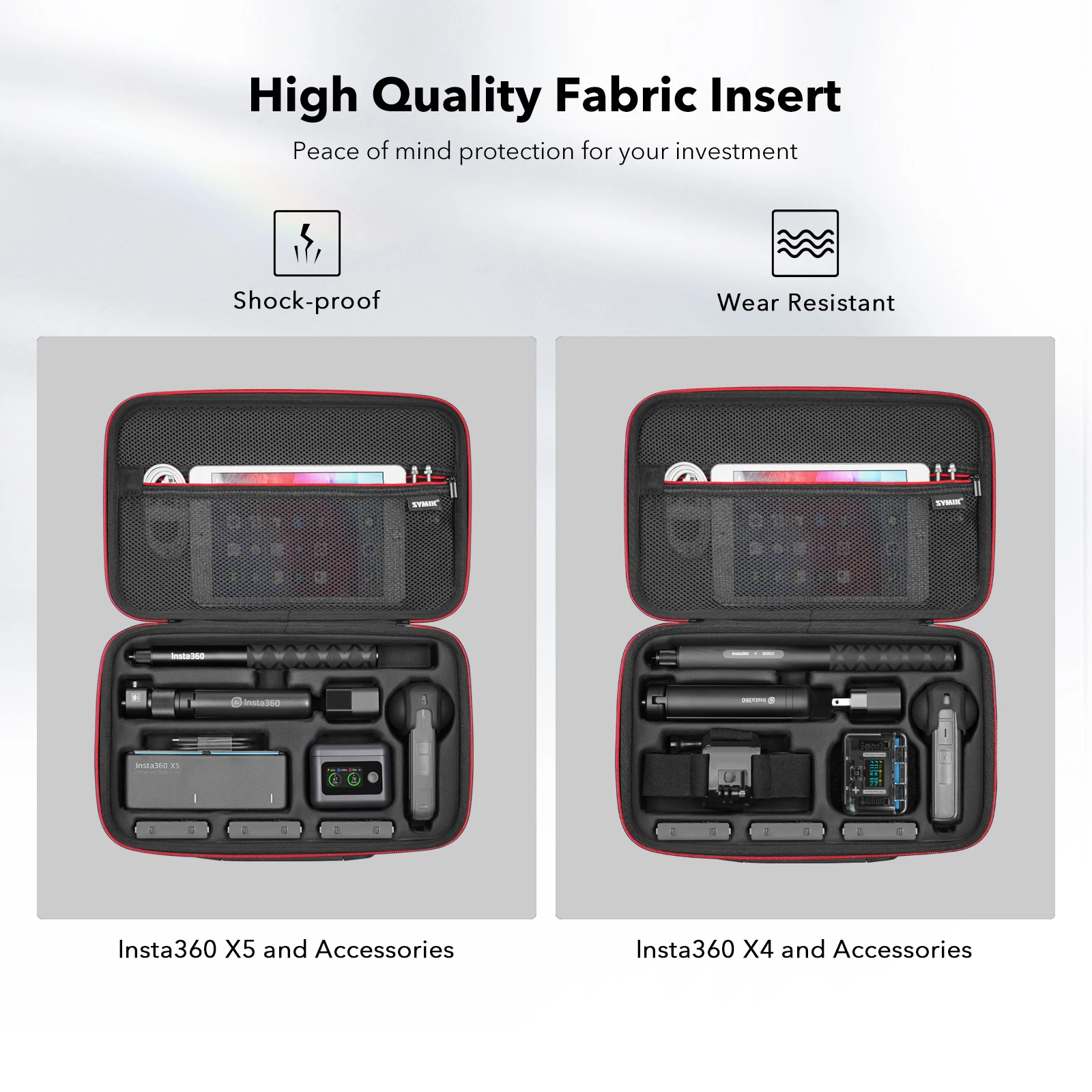 

Portable Storage Bag For Insta360 X5/X4 Action Camera Protective Case Comprehensive Box Shock-proof Wear Resistant Handbag