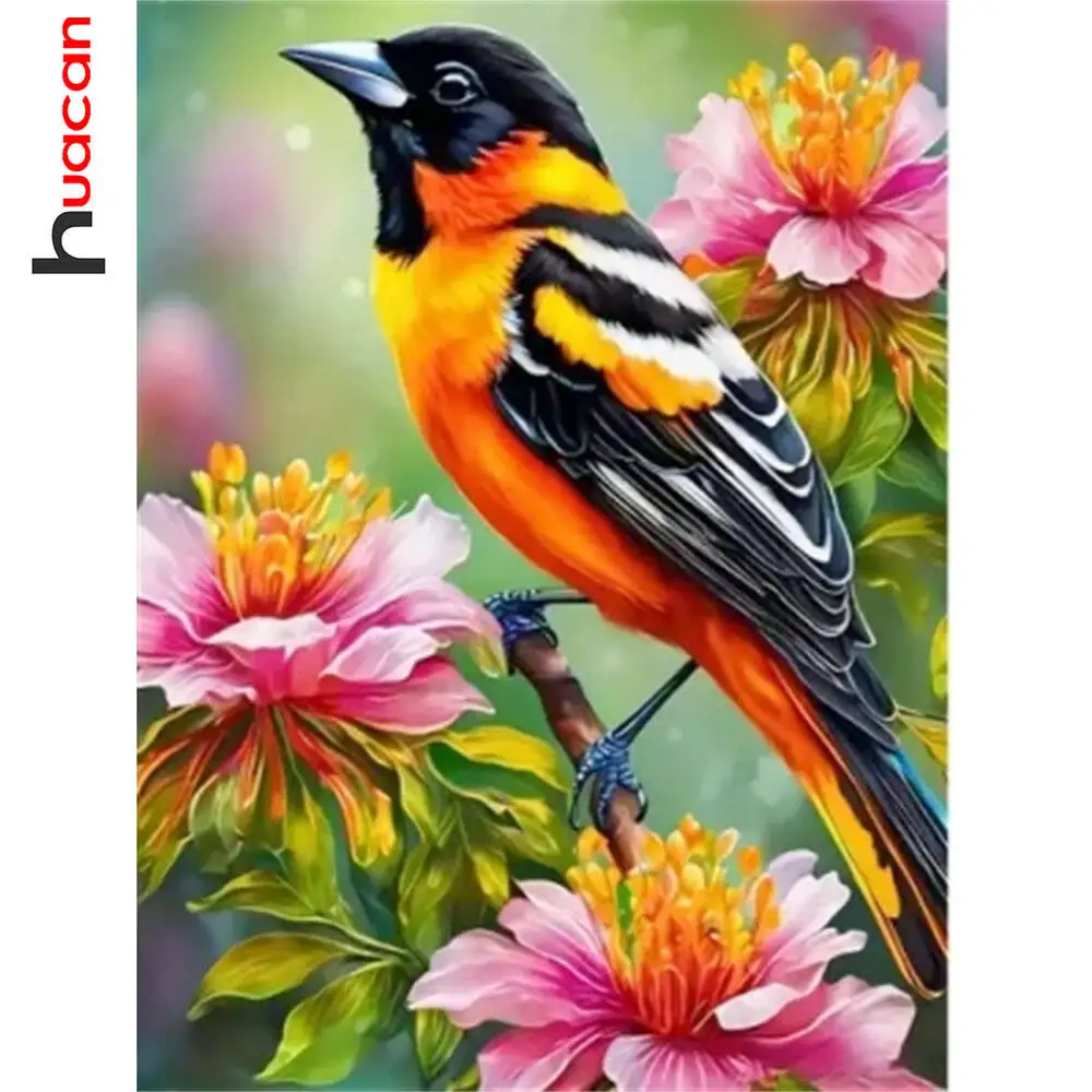 

Huacan DIY Diamond Mosaic Flower And Bird 5D Full Square Round Drill Diamond Painting Art New Collection 2025 Gift