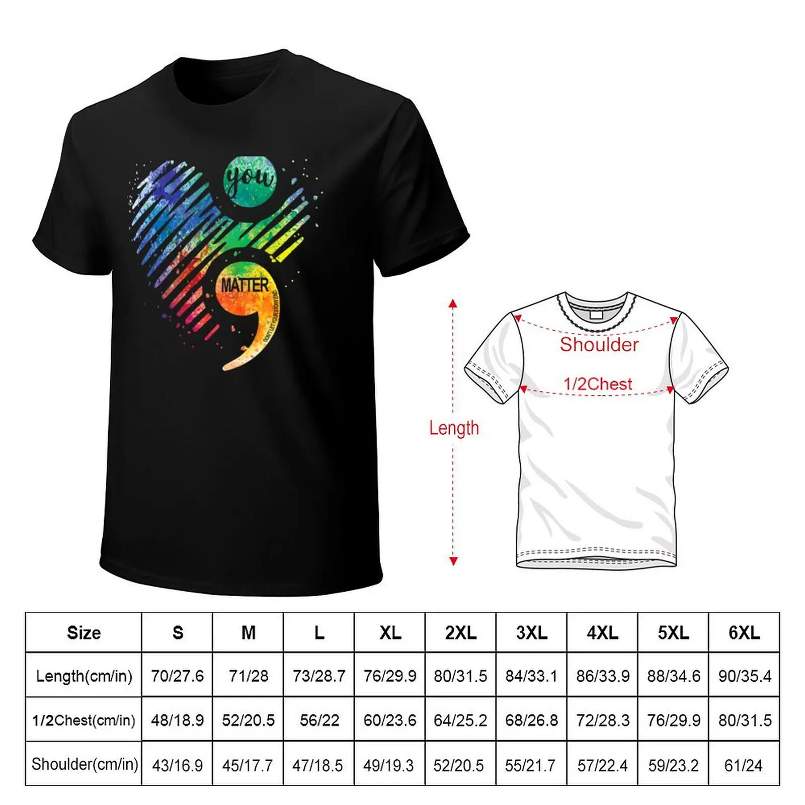 Suicide Prevention Awareness Heart T-Shirt Casual Daily Outfit T-Shirt