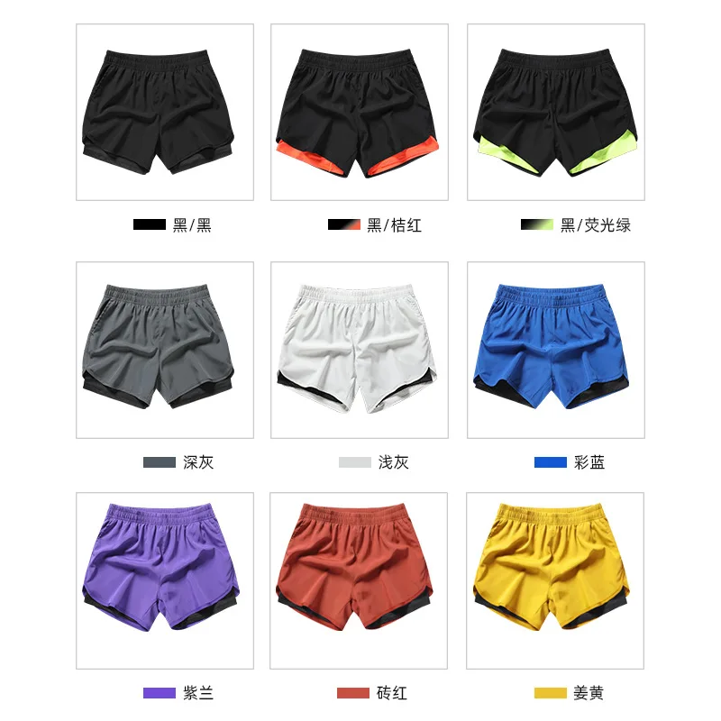 2026-Summer-Men-Double-Layer-Lined-Three-Quarter-Sports-Shorts-Quick-Dry-Loose-Marathon-Running-Track-Gym-Training-Athletic-Bott