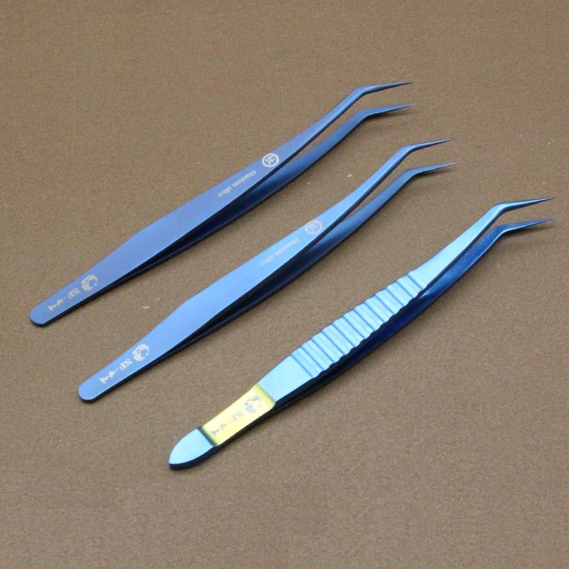 Eyelash extensions tweezers clips dolphin blossom split hair eyelash tools for eyelash artists