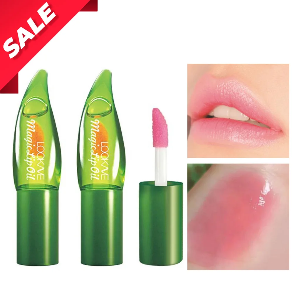 2 stks Aloë Vera Lippenstift, Langdurige Hydraterende Lippenbalsem, Voedende Lip stickMagic Temp Kleurverandering, Waterdichte Lipgloss