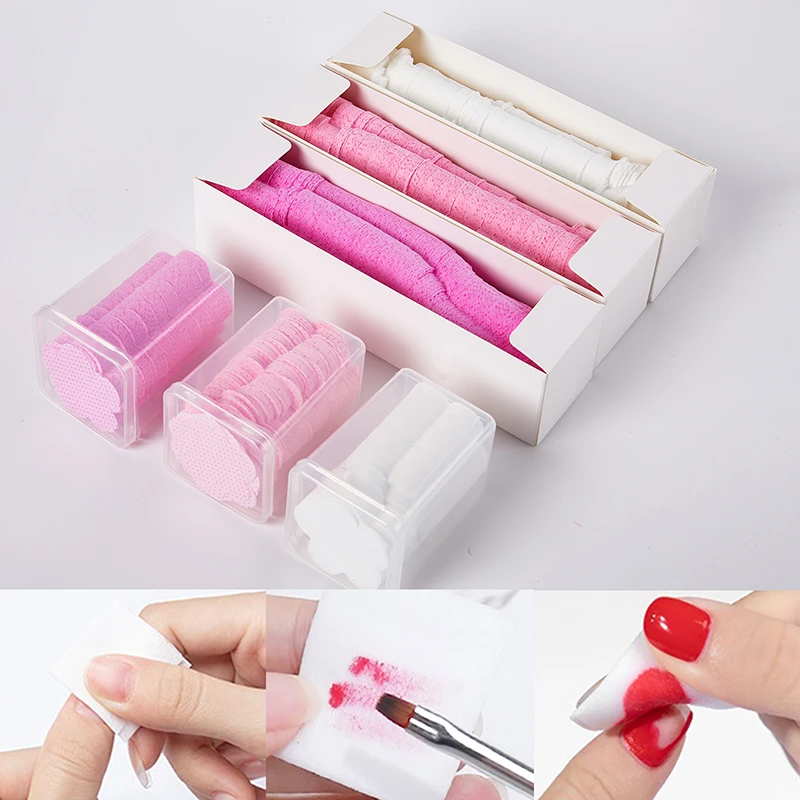 Lingettes non pelucheuses pour dissolvant de vernis à ongles, tampons en coton blanc et rose, serviettes en papier pour outils de livres de manucure, 200/500 pièces