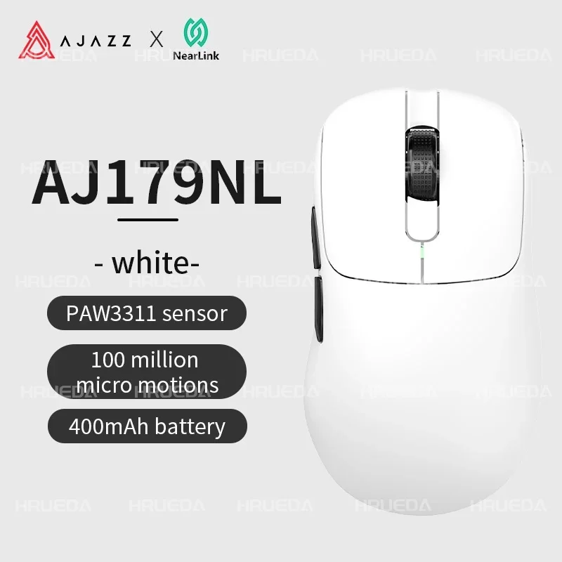 Ajazz AJ179 NL NLP LE Wireless Gaming Mouse NearLink RGB Charging Dock Tri-Mode 26000 DPI Lightweight Ergonomic For Laptop PC