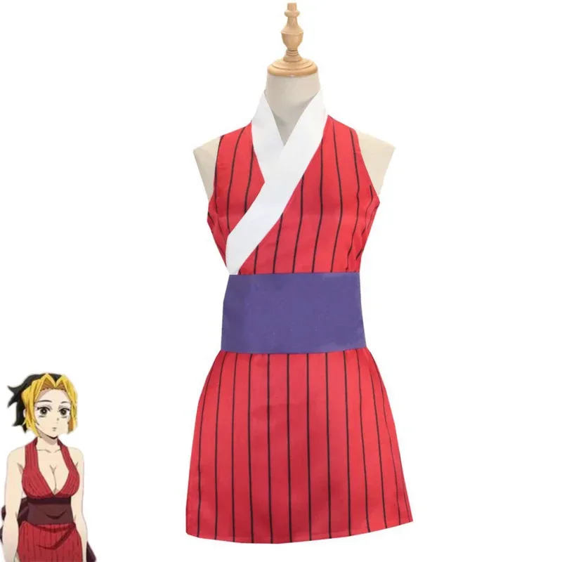 애니메이션 우즈이 텐겐 아내 스마 히나츠루 마키오 코스프레 의상 일본 기모노 드레스 가발 여성 섹시 카니발 할로윈 의상