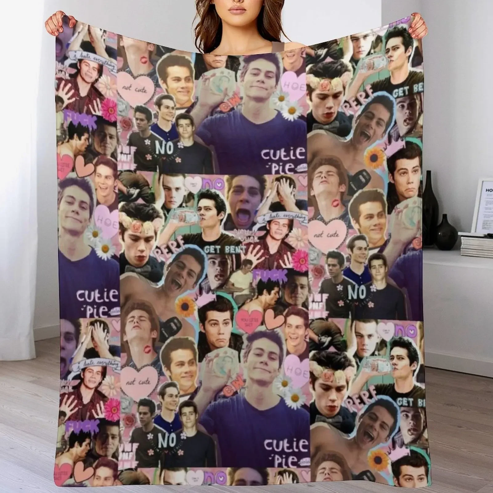 

Dylan O’Brien collage Throw Blanket Thermal Sofa Comforter Vintage Blankets