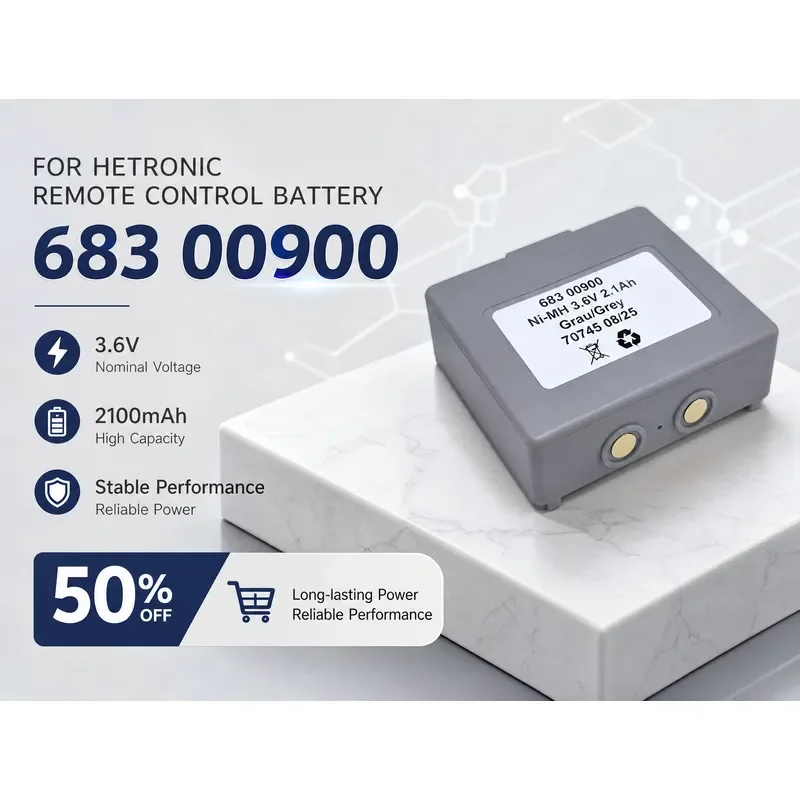 3.6V 2100mAh Ni-MH Rechargeable Remote Control Battery for Hetronic 68300900 for Pump Truck Crane Remote Controller