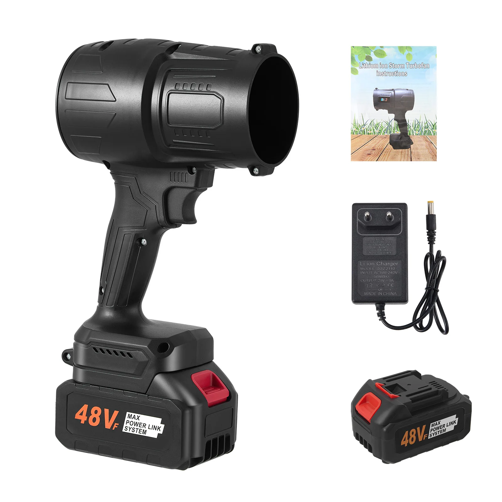 

Battery Blower For Makita 18 V Battery Cordless Blower Up To 80 M/s For Lawn Care, Leaf Blowing, Car Garden Corner Dust Cleaning