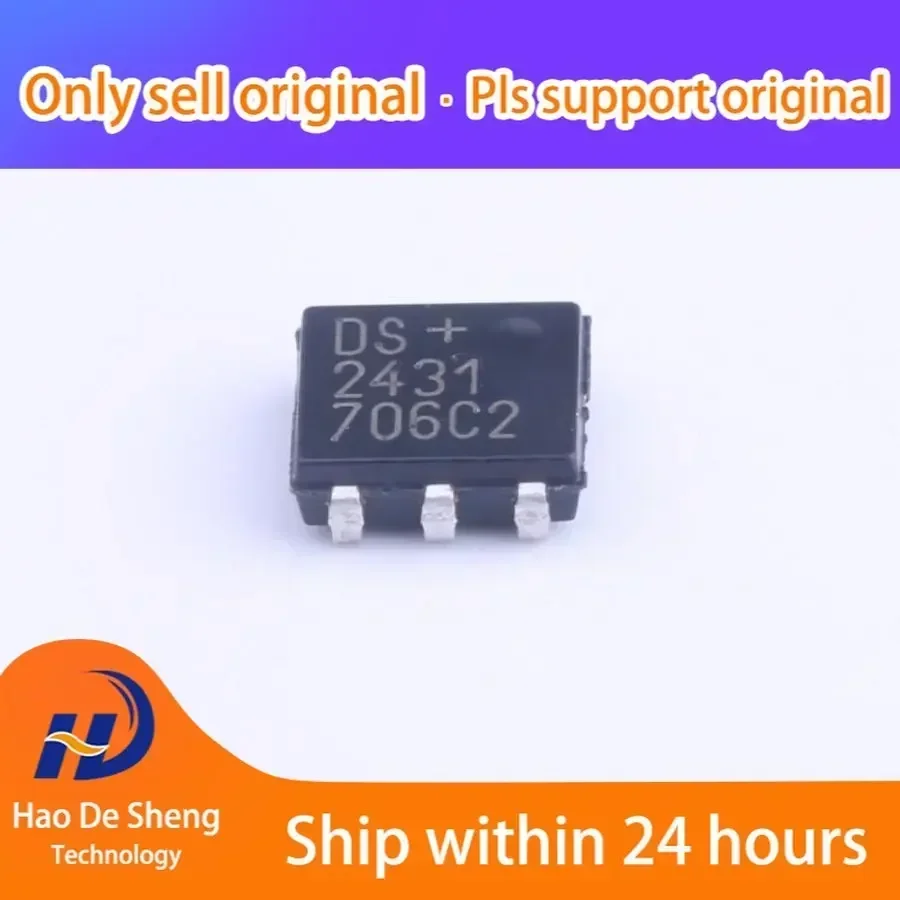 

10PCS/LOT DS2431P+T&R DS2431P TSOC6 New Original In Stock, electronic components supplies