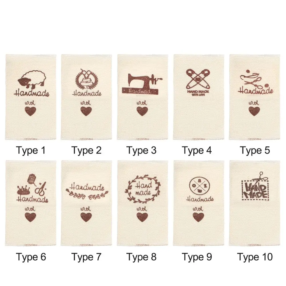 Sewing machine Sheep Scissors Woven Knitted Supplies Handmade With Love Clothing Tags Cloth Garment Labels Sewing Accessories - view 6