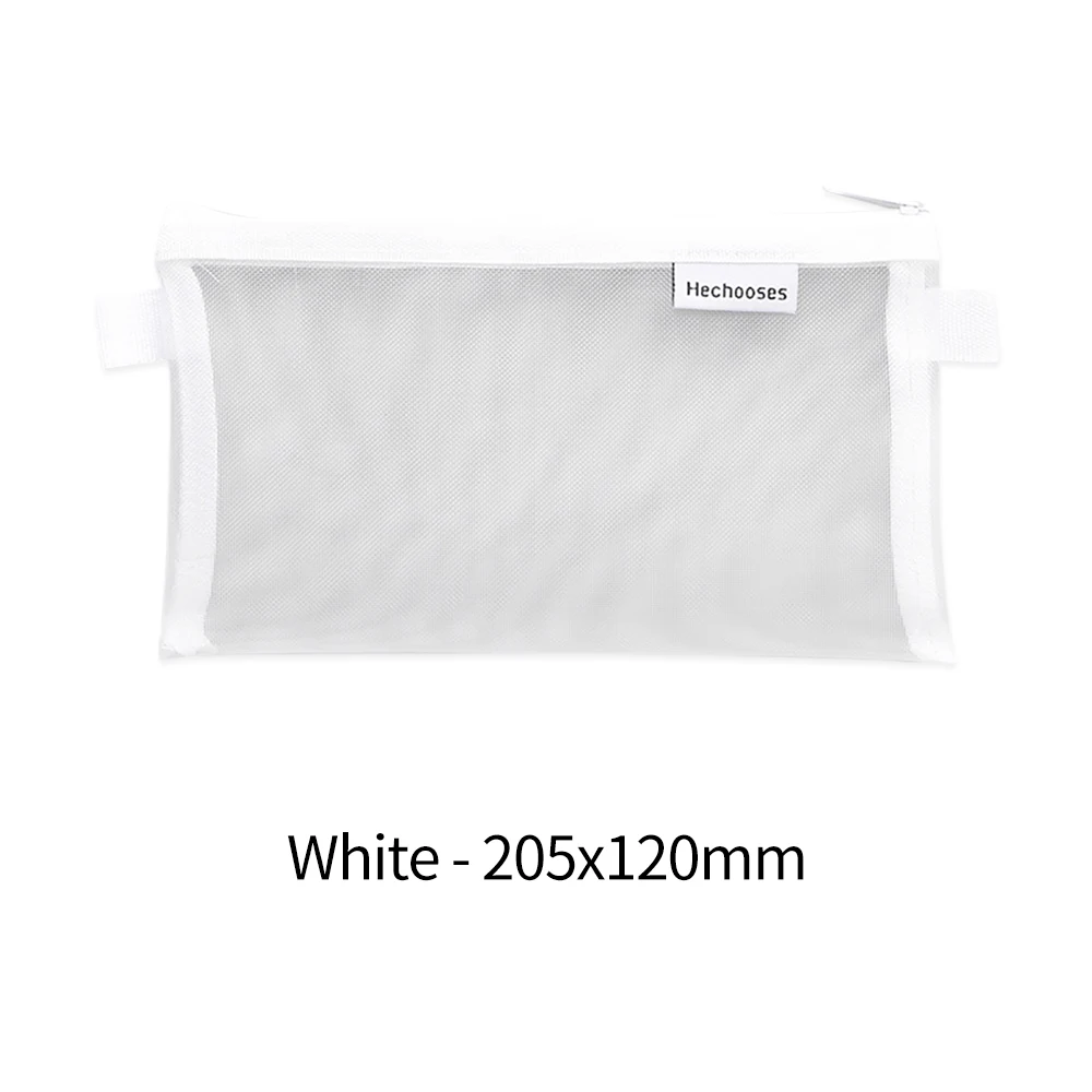 НОВЫЙ прозрачный сетчатый пенал для хранения, студенческая простая сумка-карандаш, большая вместительная сумка, органайзер для канцелярских принадлежностей, держатель для пенала