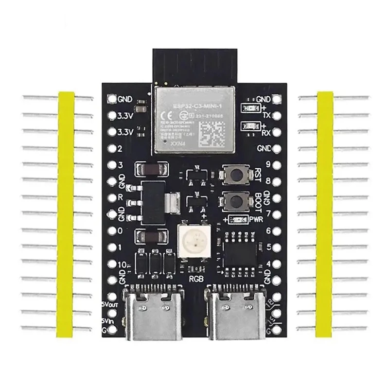 ESP32-C3 Development Board Dual Type-C Wifi Bluetooth BLE5.0 Devkitm-1 Core Board ESP32C3 Module