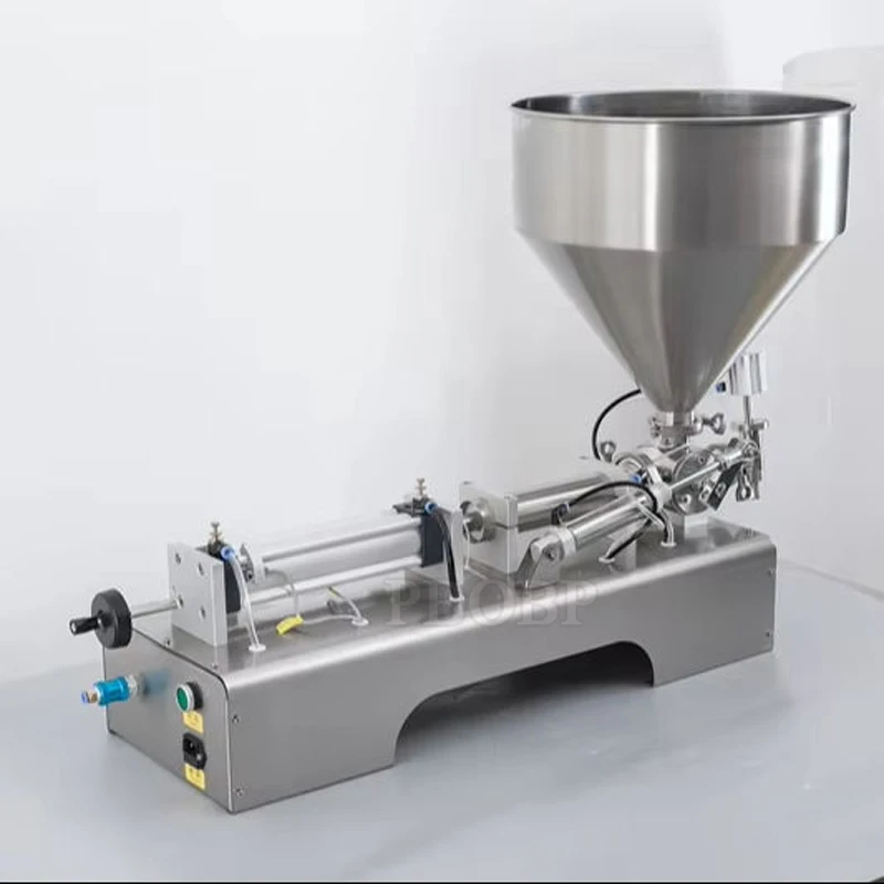 

Horizontal Semi-Automatic Pneumatic Filling Machine for Powder Pastes Shampoo Cosmetics Face Cream Jam Honey 500ml Volume Motor
