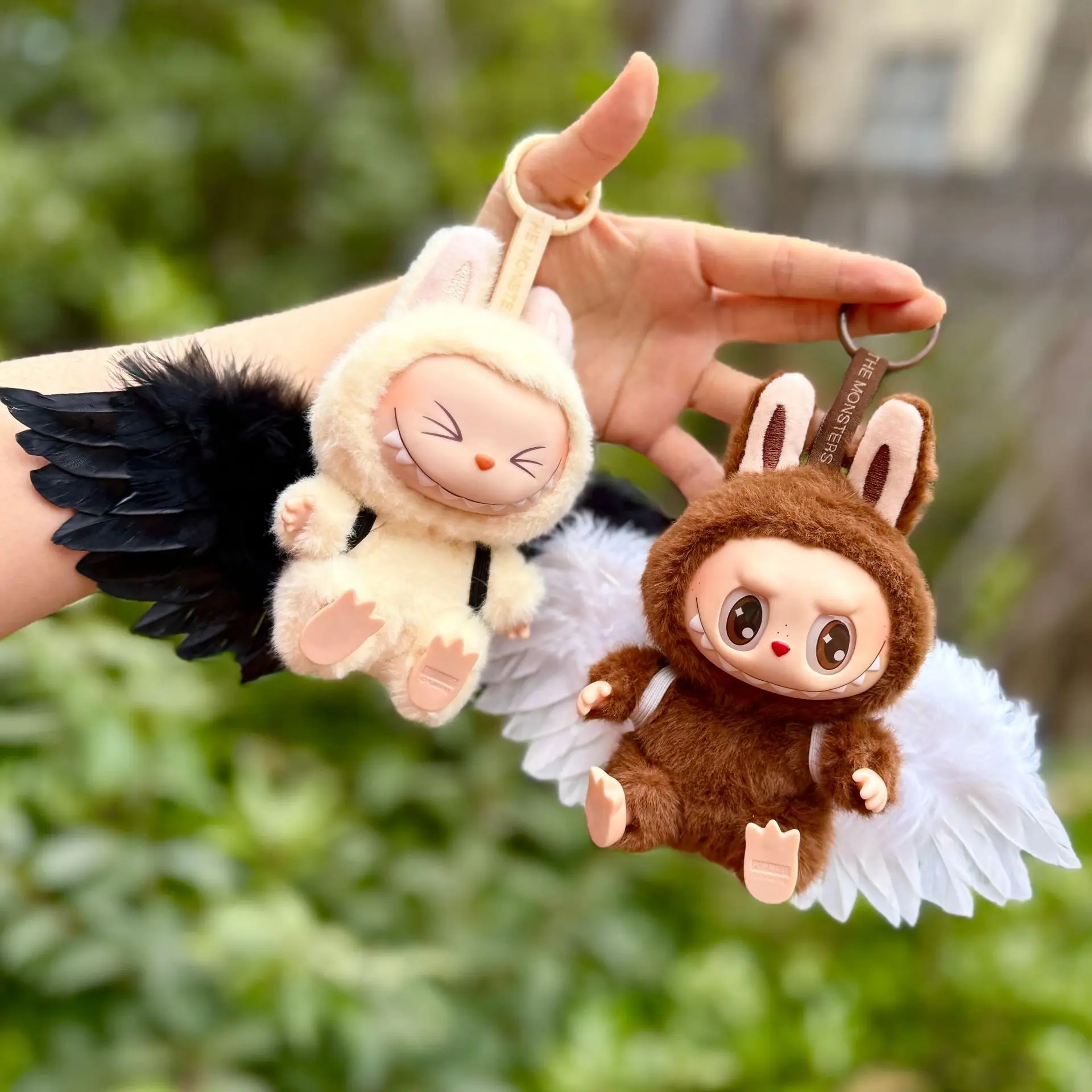 

15cm/17cm Labubu I II Dolls Clothes Cute Angel Feather Wings Cute Korea Kpop Exo Accessories Clothing Plush Doll'S Clothes