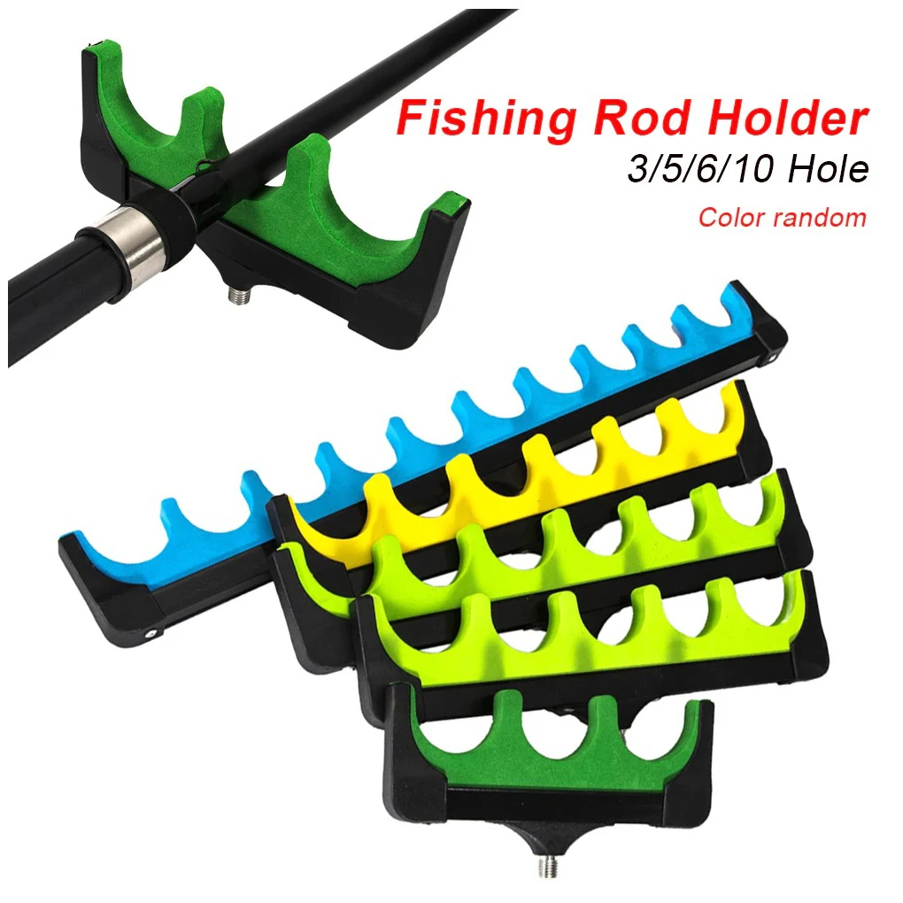 Fishing Rod Holder Feeder Pole Rest Head Rack Stand Replaceable 5 Holes