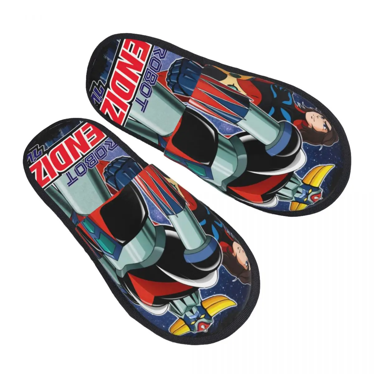 Custom Goldorak G-Grendizers Actarus Comfort Scuff Memory Foam Slippers Women UFO Robot Goldrake Hotel House Shoes