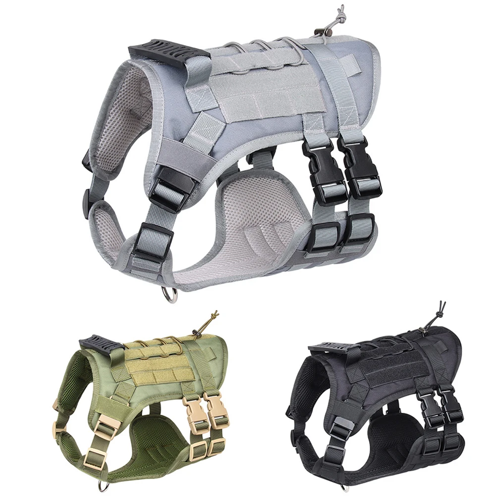 Large Dog Tactical Chest Strap Retractable Big Dogs Harness Collar for Dogs Tactical Pitbull Clothes Chest for Dog Accessories