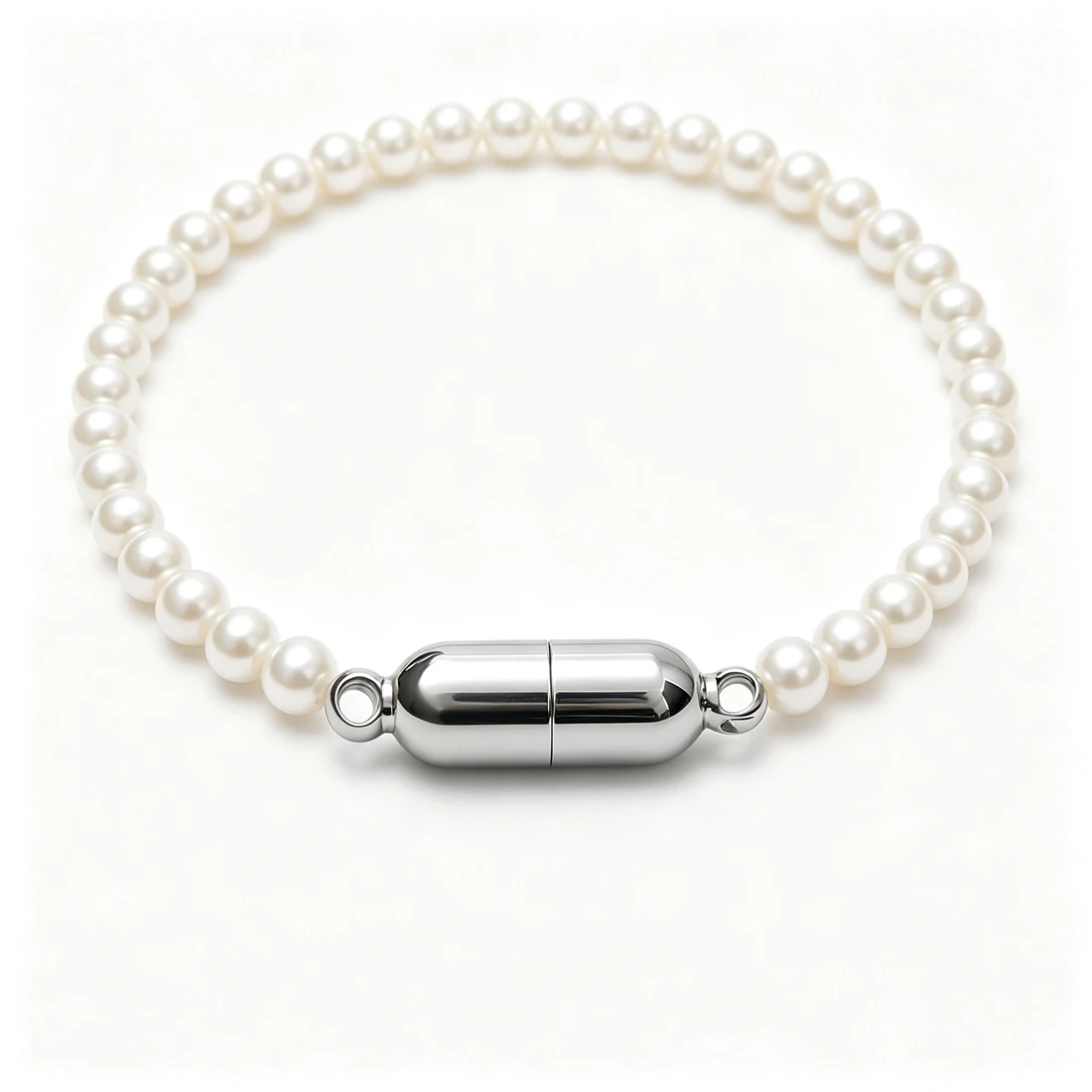 5/10Pcs Stainless Steel Grooved Cylinder Magnetic Clasps With Loops Strong Magnet Connector For Pearl Bracelet Necklace Jewelry view 4
