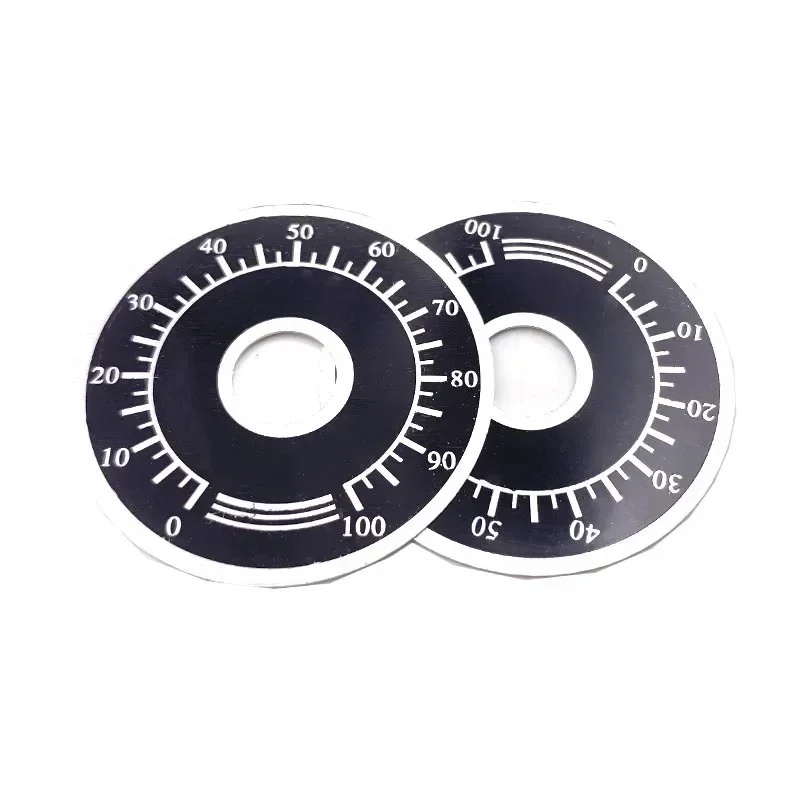 5pcs Round Control Dials for Potentiometer Variable Transformer 0 to 100 Control Range Suitable for Indicators