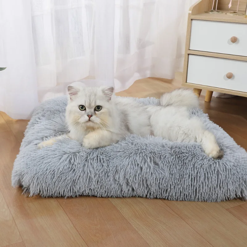 Colchoneta para Mascotas, Nueva Colchoneta para Perros de Amazon, Cama para Gatos de Felpa Larga, Nido Cálido y Cómodo para Mascotas, Colchoneta para Perros