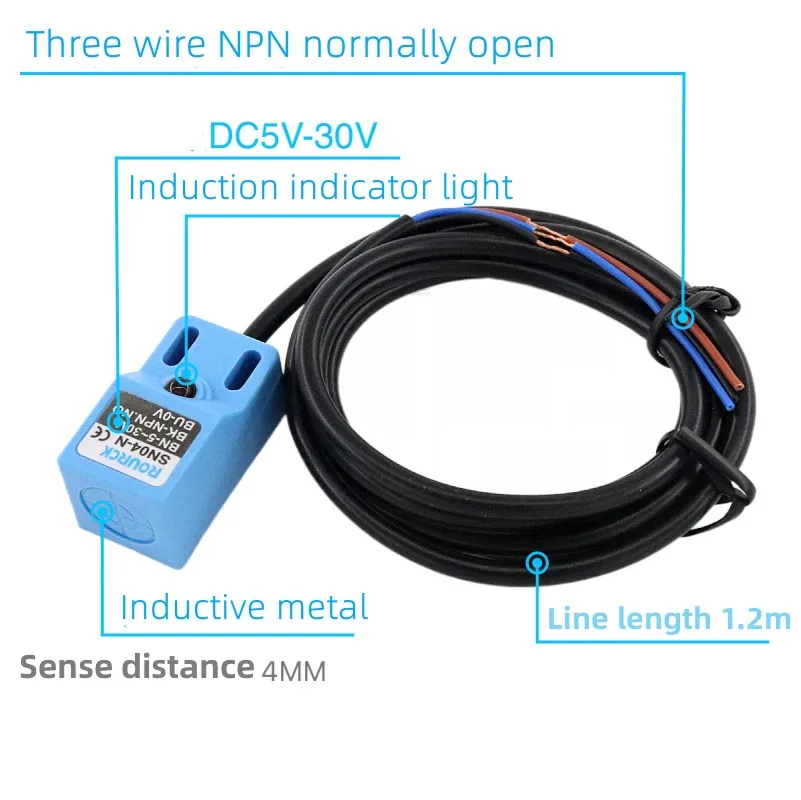 Free Shippin SN04-N three wire NPN NO NC 4MM DC5-30V SN04 Inductive Proximity Sensor Detection Switch DC Square limit sensor 24V