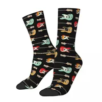 4 String P And J Style Bass Guitar Pack Socks Harajuku Sweat Absorbing Stockings All Season Long Socks for Birthday Present