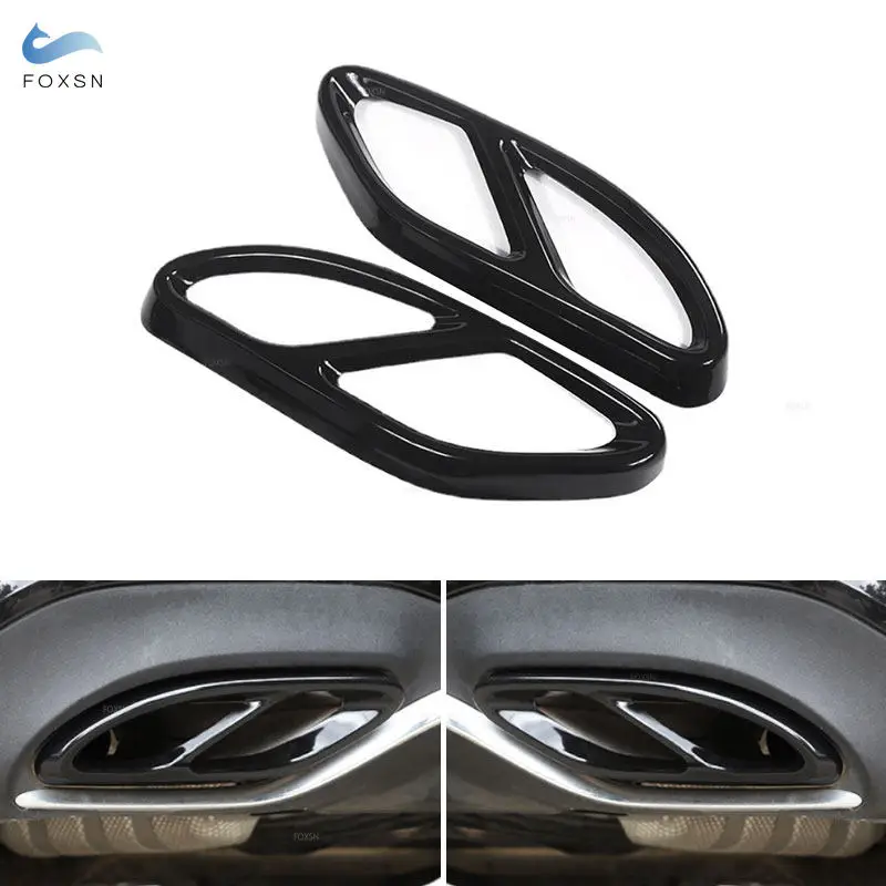 For Mercedes Benz A B C E GLC GLE GLS Class W212 W213 X253 C207 W205 W176 W166 X166 Car Tail Muffler Exhaust Pipe Output Cover